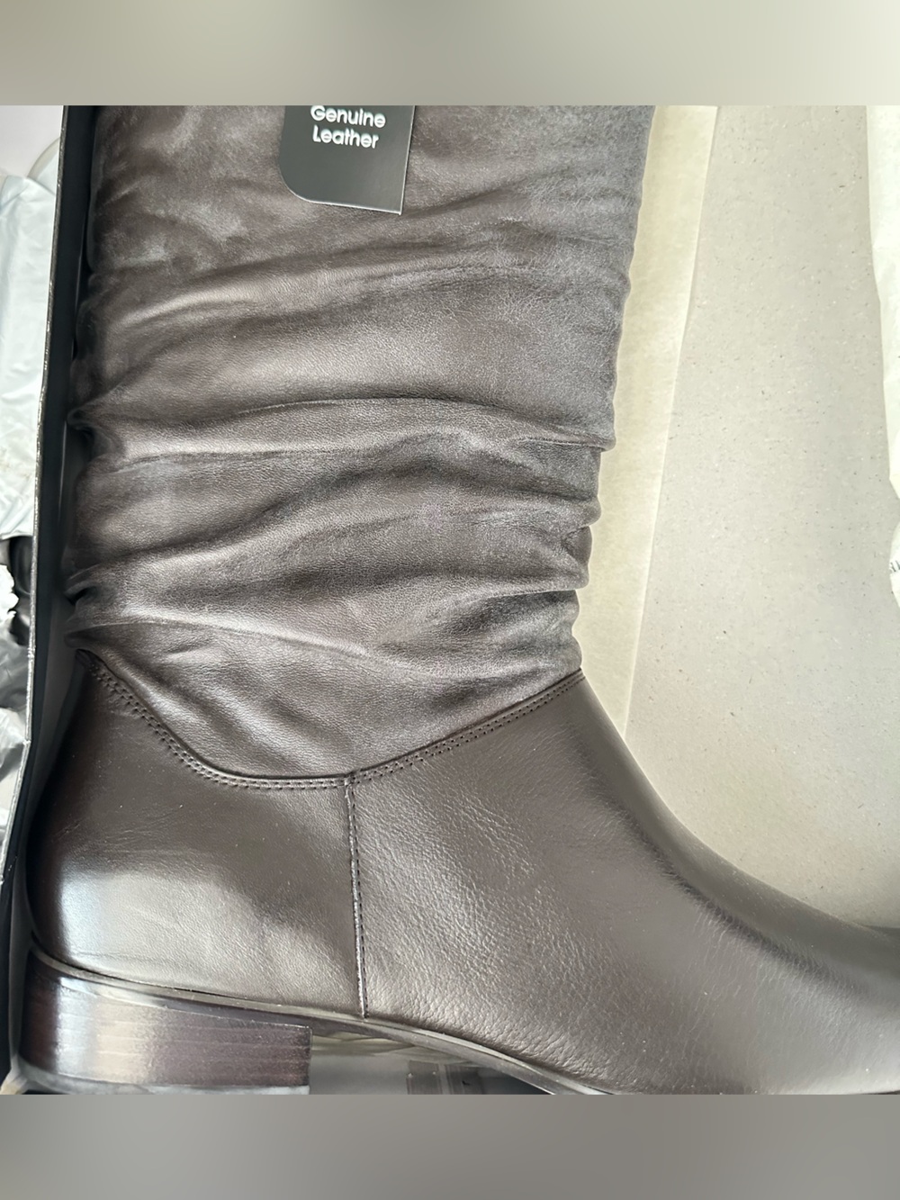 jcpenney Dark Brown Slouch Leather Knee Boots